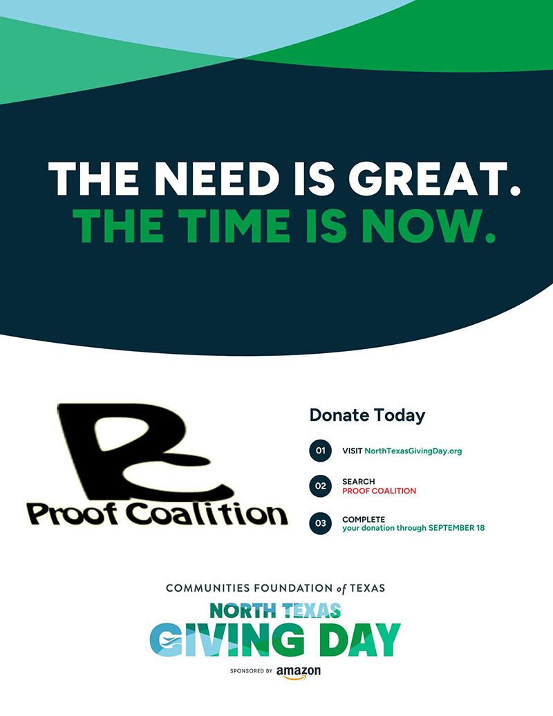 Support Proof Coalition - North Texas Giving Day